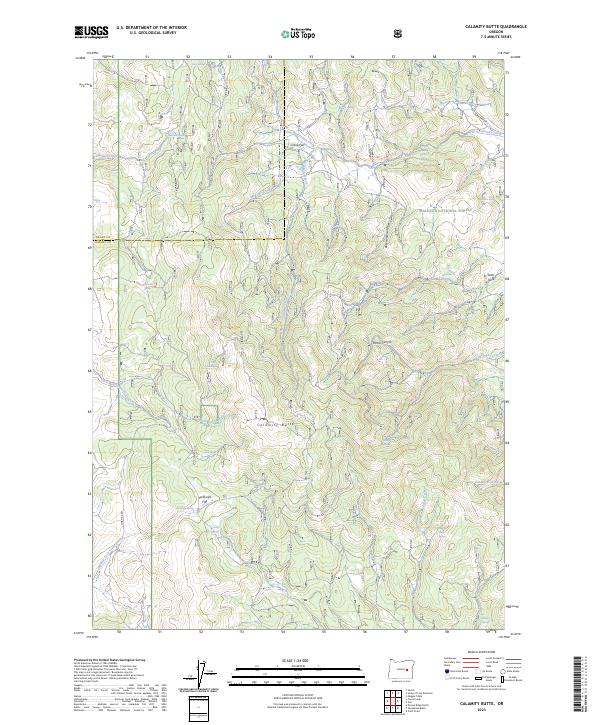US Topo 7.5-minute map for Calamity Butte OR