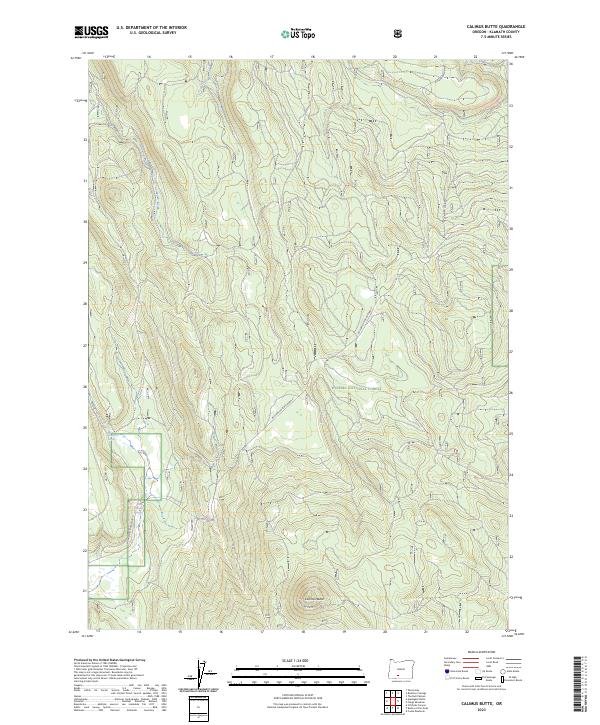 US Topo 7.5-minute map for Calimus Butte OR