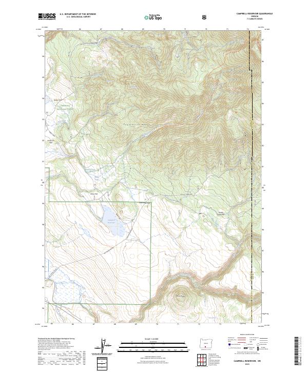 US Topo 7.5-minute map for Campbell Reservoir OR