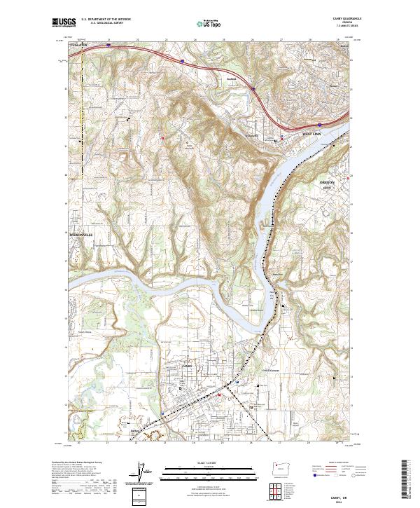 US Topo 7.5-minute map for Canby OR
