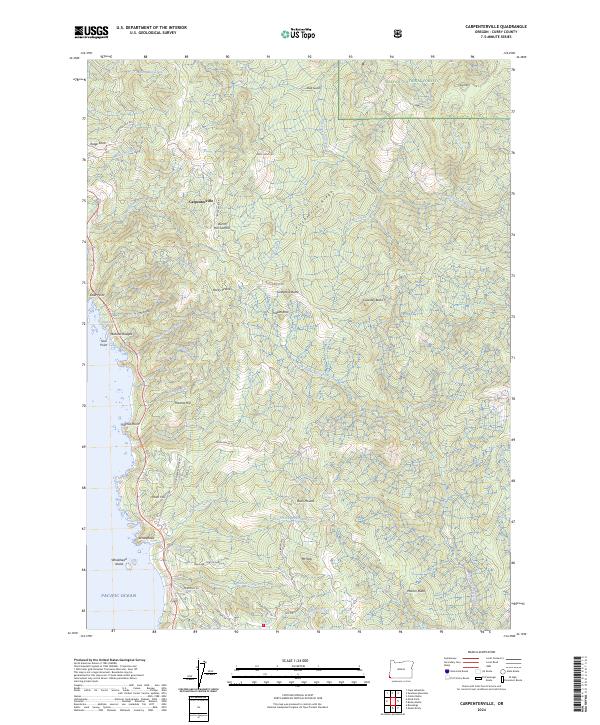 US Topo 7.5-minute map for Carpenterville OR