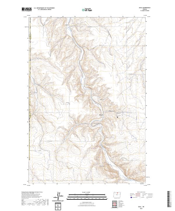 US Topo 7.5-minute map for Cecil OR