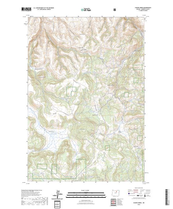 US Topo 7.5-minute map for Chapin Creek OR
