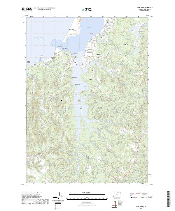 US Topo 7.5-minute map for Charleston OR