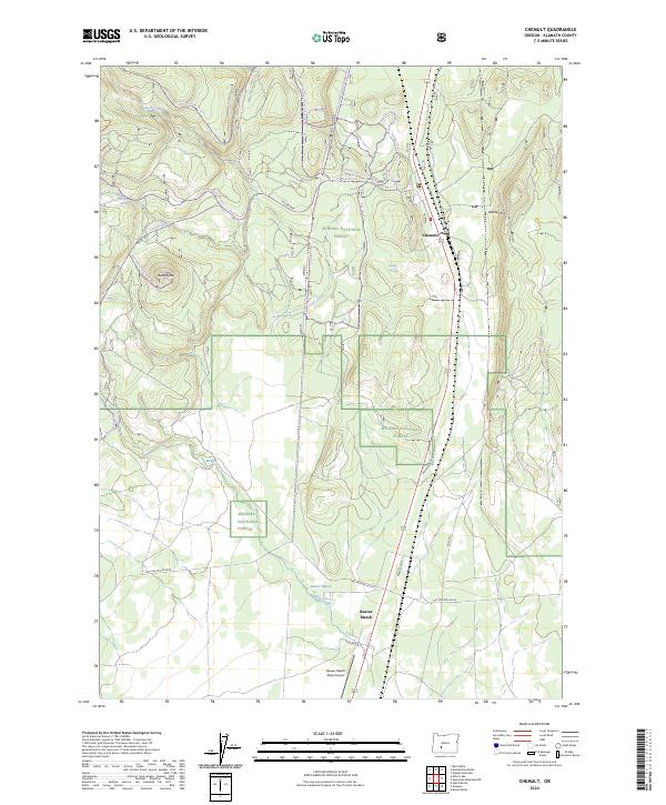 US Topo 7.5-minute map for Chemult OR