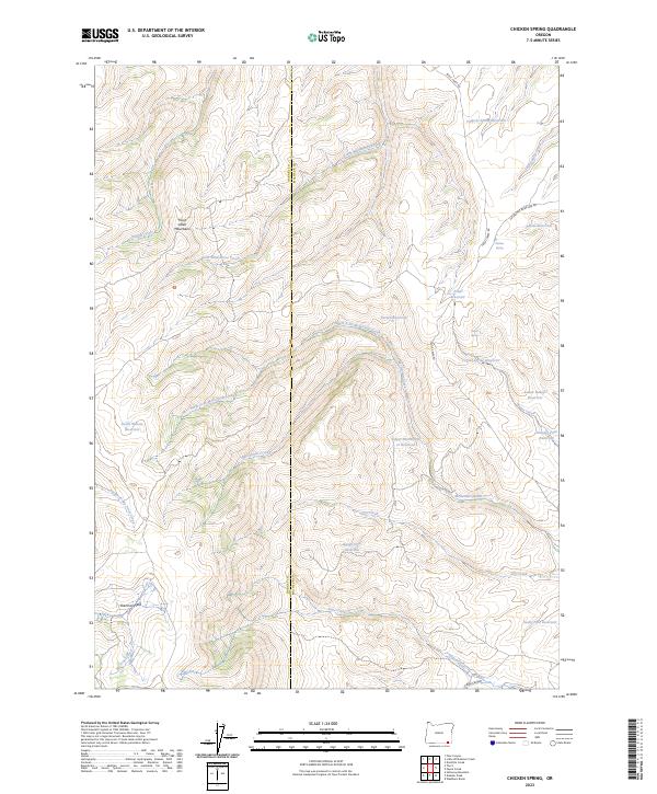 US Topo 7.5-minute map for Chicken Spring OR