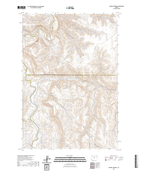 US Topo 7.5-minute map for Chimney Springs OR