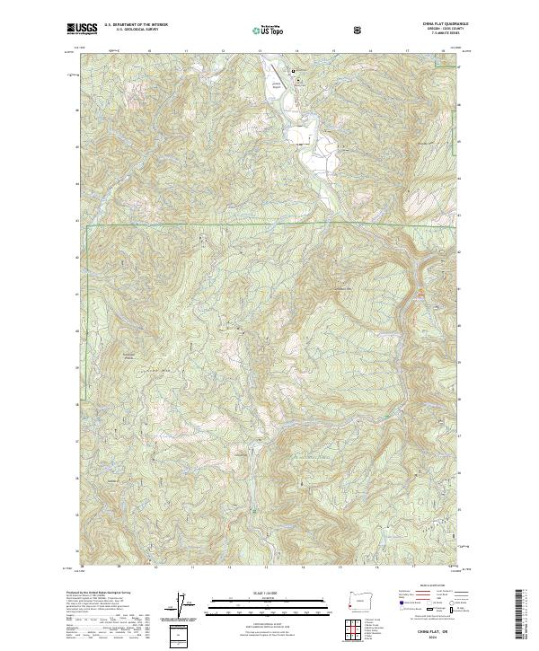 US Topo 7.5-minute map for China Flat OR