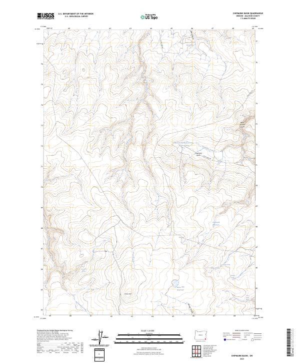 US Topo 7.5-minute map for Chipmunk Basin OR