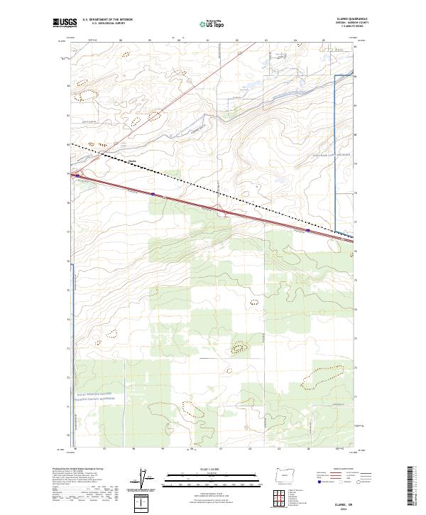 US Topo 7.5-minute map for Clarke OR