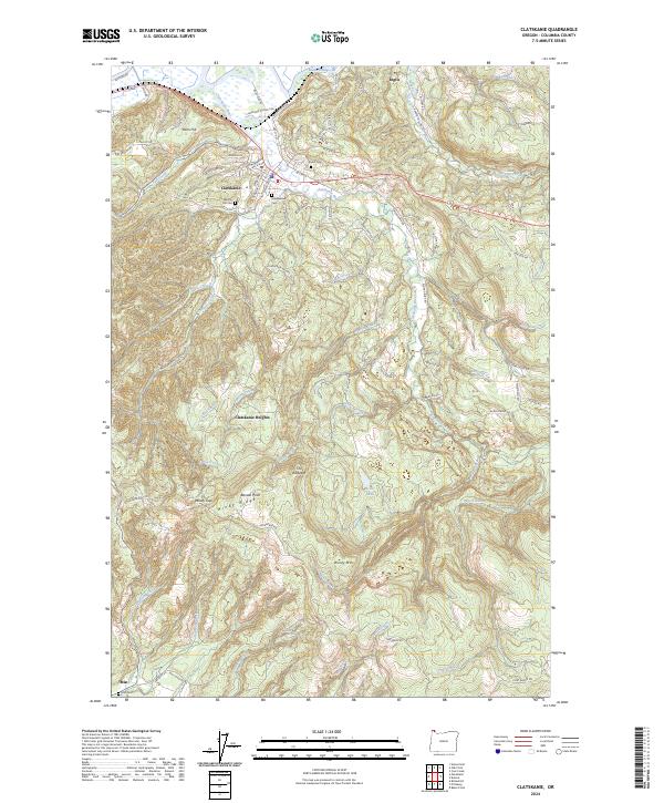 US Topo 7.5-minute map for Clatskanie OR