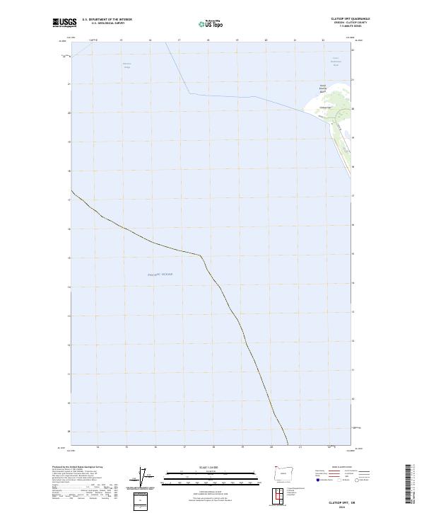 US Topo 7.5-minute map for Clatsop Spit OR