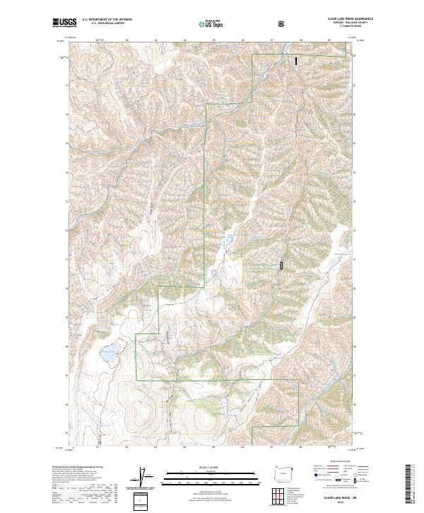 US Topo 7.5-minute map for Clear Lake Ridge OR