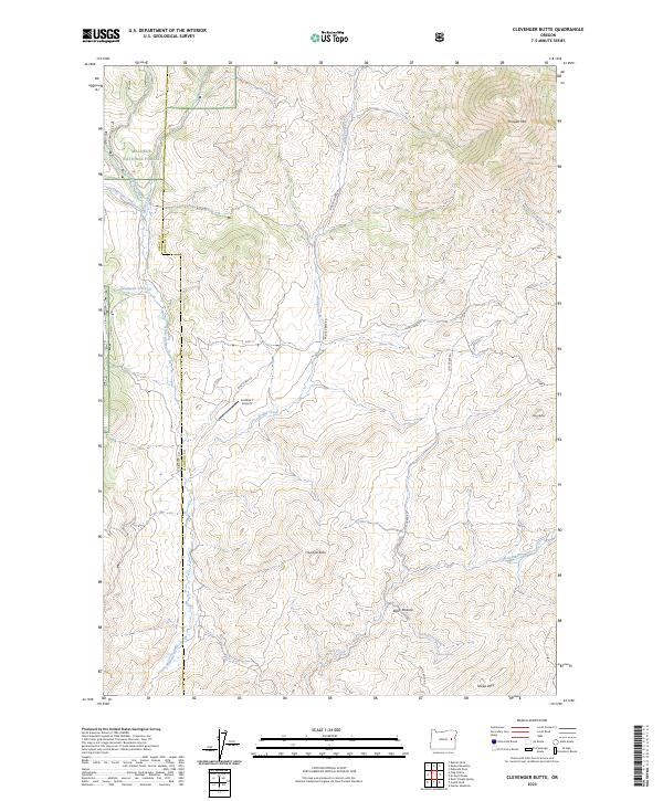 US Topo 7.5-minute map for Clevenger Butte OR