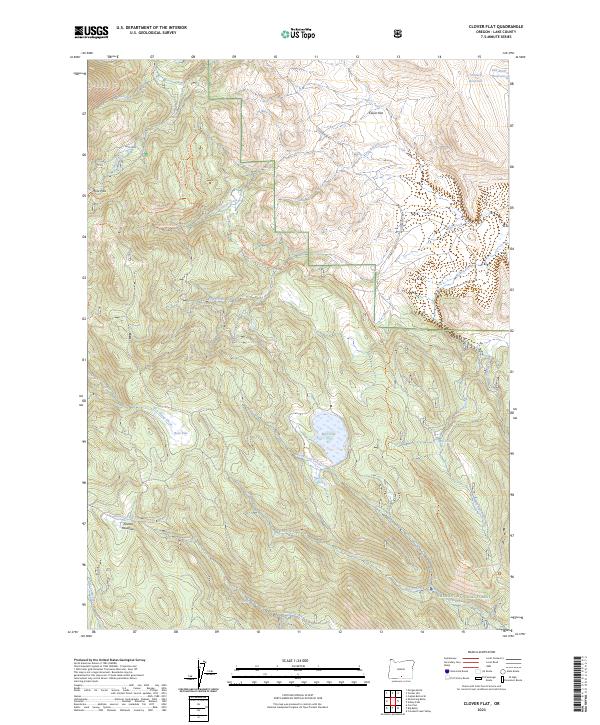 US Topo 7.5-minute map for Clover Flat OR