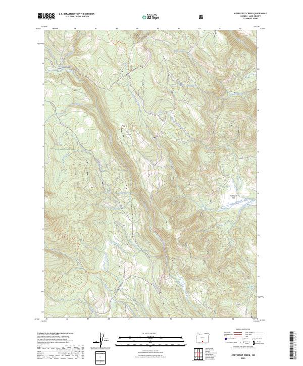 US Topo 7.5-minute map for Coffeepot Creek OR