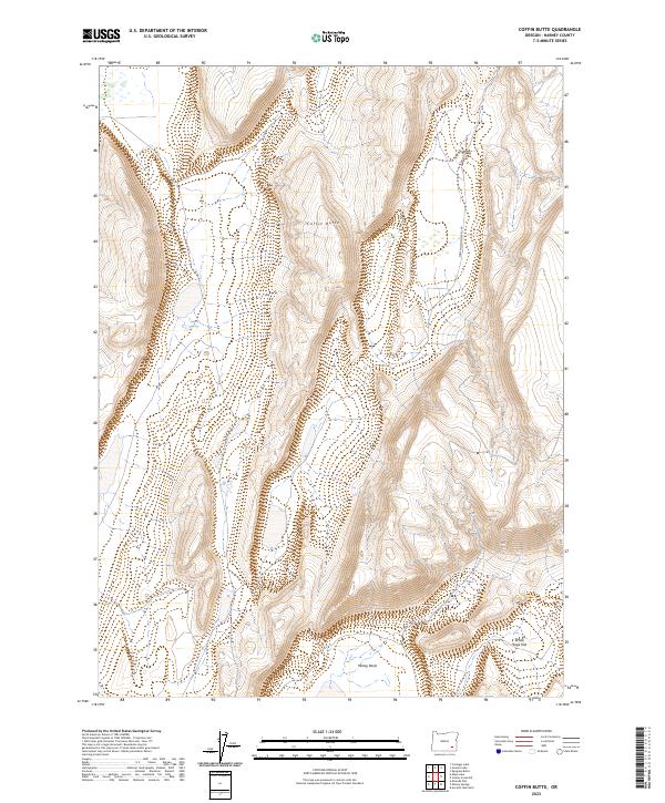 US Topo 7.5-minute map for Coffin Butte OR