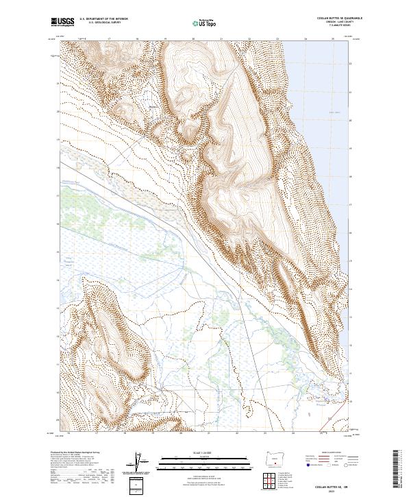 US Topo 7.5-minute map for Coglan Buttes SE OR