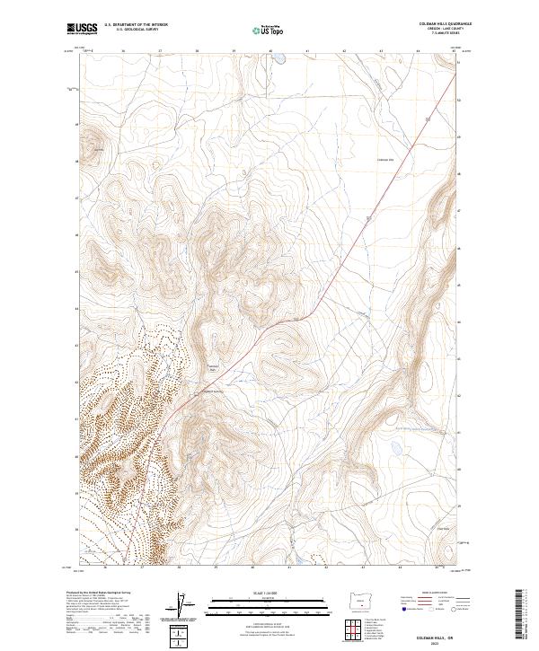 US Topo 7.5-minute map for Coleman Hills OR