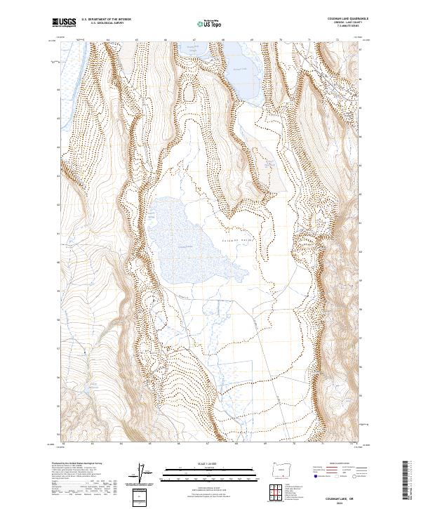 US Topo 7.5-minute map for Coleman Lake OR