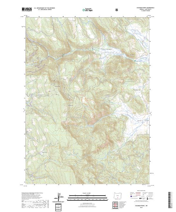 US Topo 7.5-minute map for Coleman Point OR