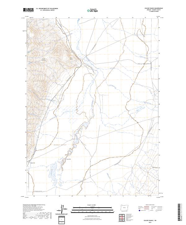 US Topo 7.5-minute map for Colony Ranch OR