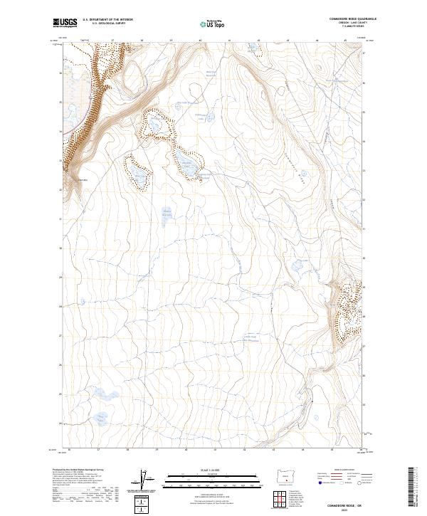 US Topo 7.5-minute map for Commodore Ridge OR