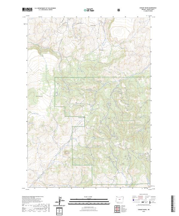 US Topo 7.5-minute map for Conant Basin OR