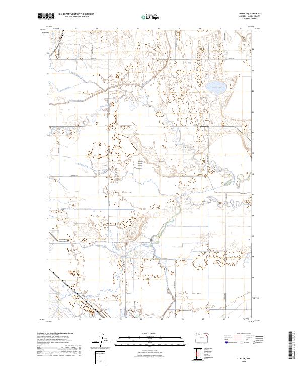 US Topo 7.5-minute map for Conley OR