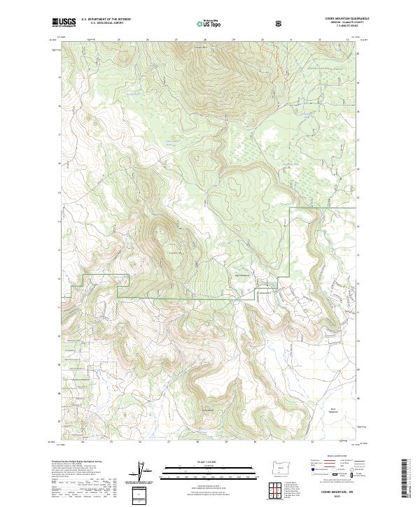 US Topo 7.5-minute map for Cooks Mountain OR