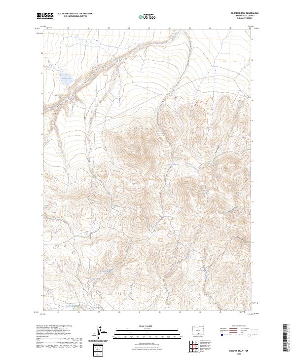 US Topo 7.5-minute map for Cooper Draw OR