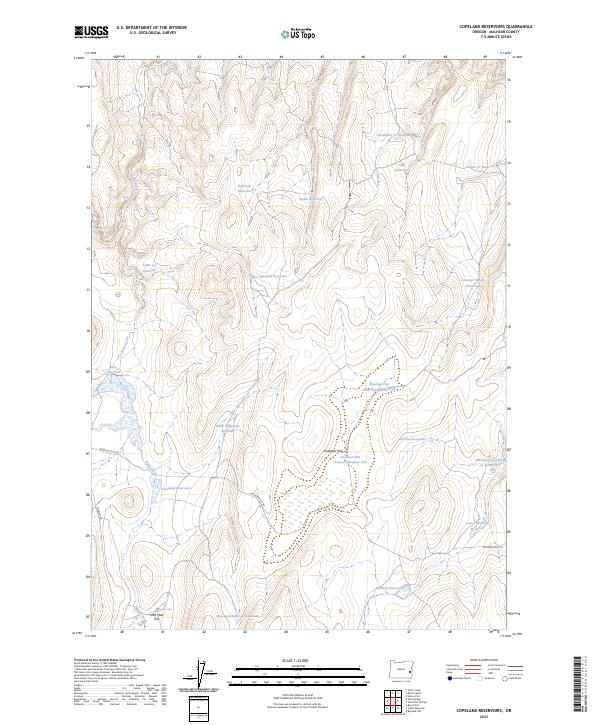 US Topo 7.5-minute map for Copeland Reservoirs OR