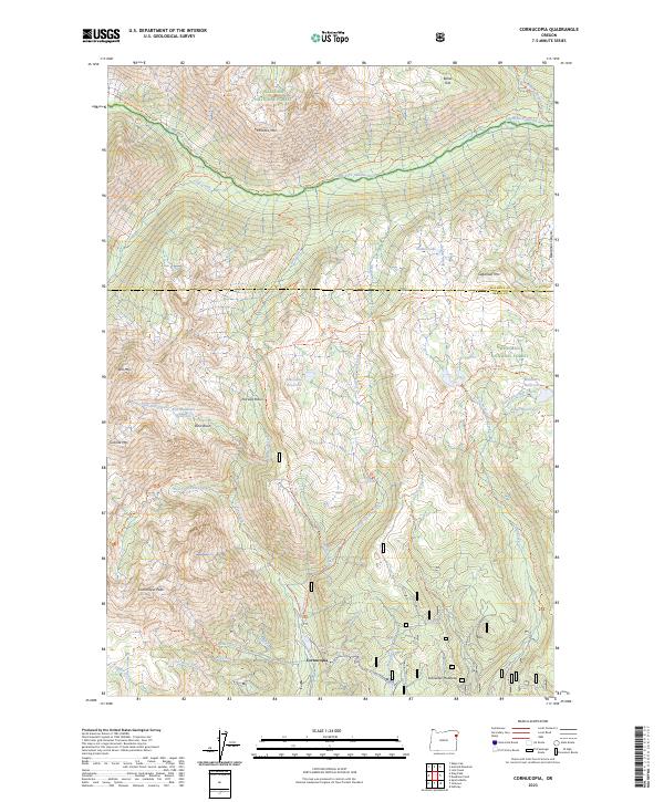 US Topo 7.5-minute map for Cornucopia OR