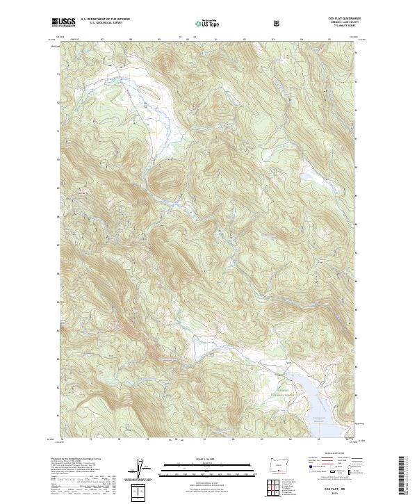 US Topo 7.5-minute map for Cox Flat OR