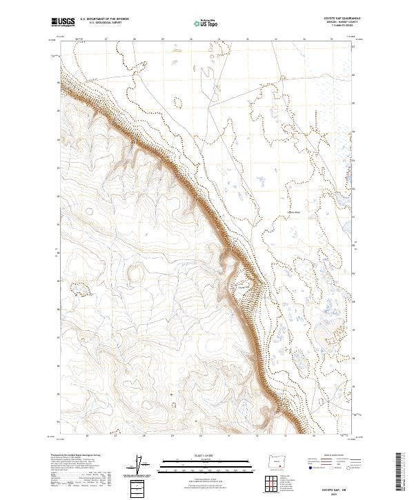US Topo 7.5-minute map for Coyote Gap OR