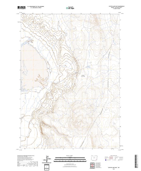 US Topo 7.5-minute map for Coyote Lake East OR