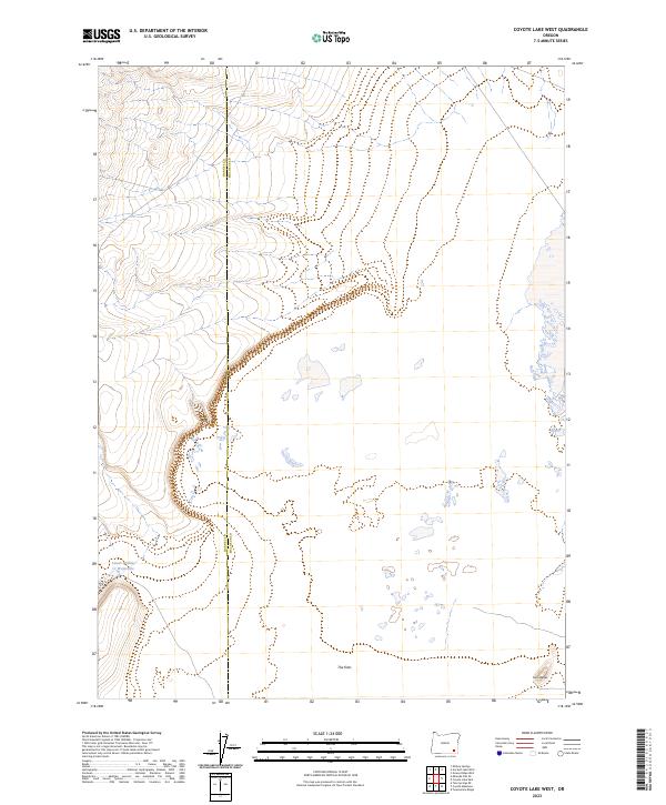 US Topo 7.5-minute map for Coyote Lake West OR