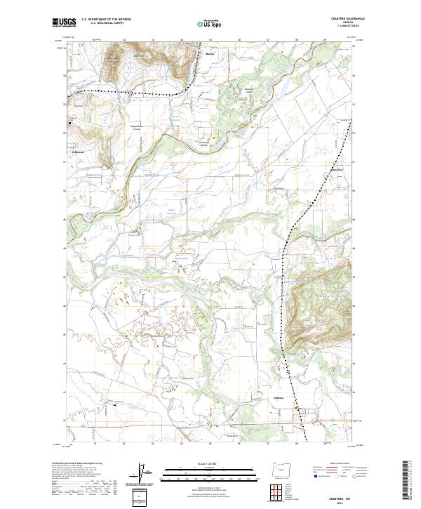 US Topo 7.5-minute map for Crabtree OR