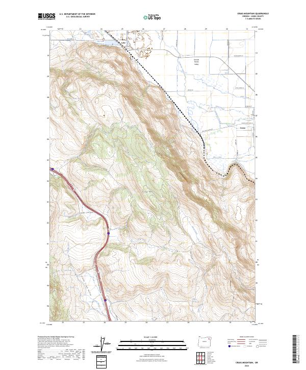 US Topo 7.5-minute map for Craig Mountain OR