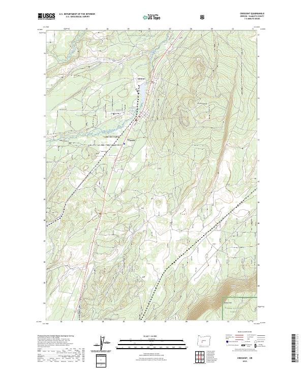 US Topo 7.5-minute map for Crescent OR