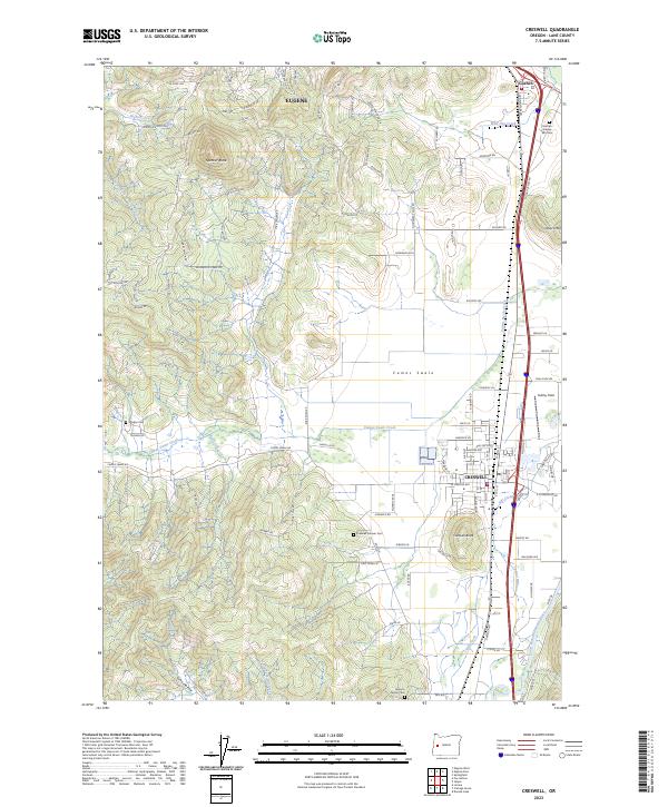 US Topo 7.5-minute map for Creswell OR