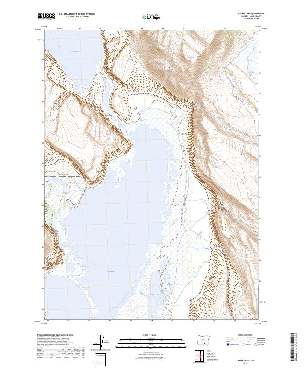 US Topo 7.5-minute map for Crump Lake OR