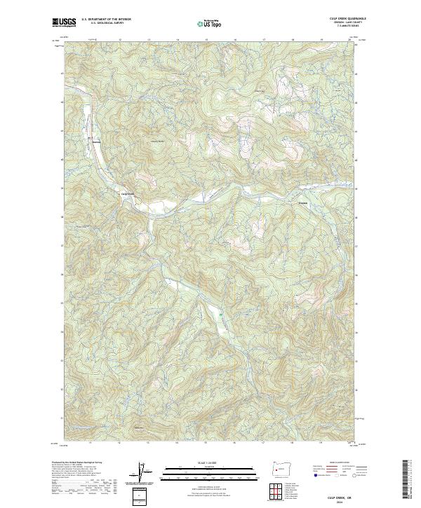 US Topo 7.5-minute map for Culp Creek OR