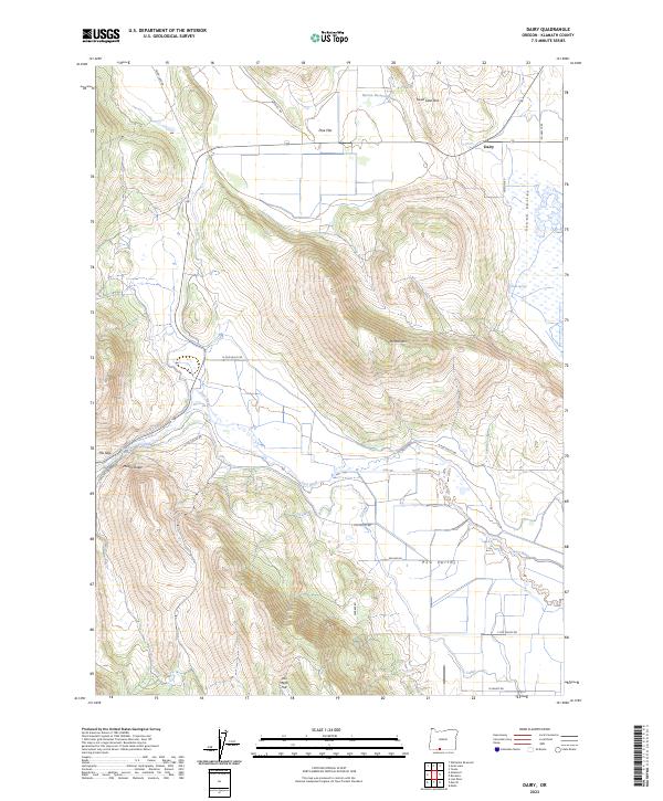 US Topo 7.5-minute map for Dairy OR