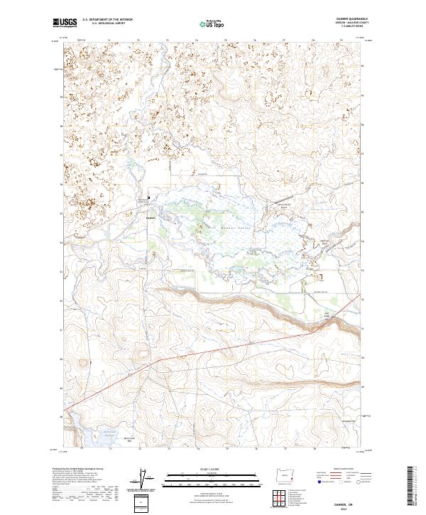 US Topo 7.5-minute map for Danner OR