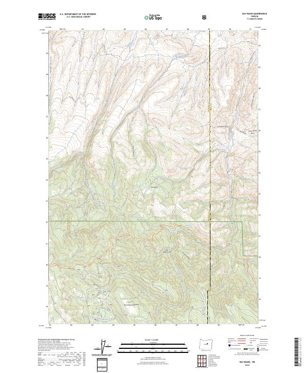 US Topo 7.5-minute map for Day Basin OR