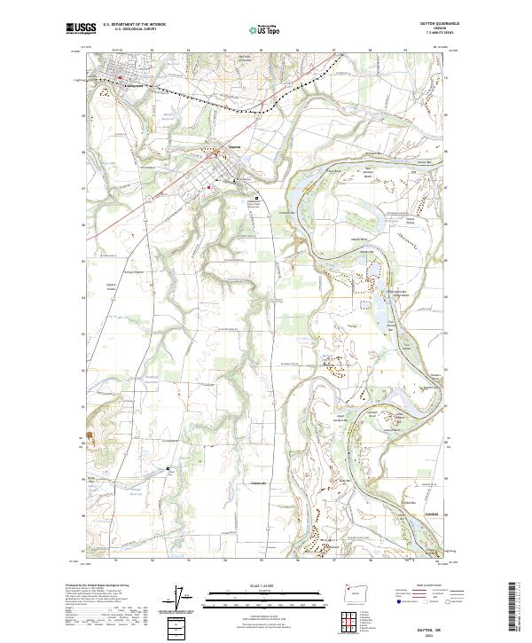 US Topo 7.5-minute map for Dayton OR