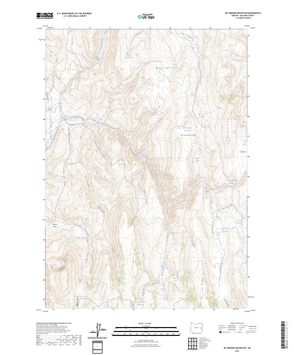 US Topo 7.5-minute map for De Armond Mountain OR