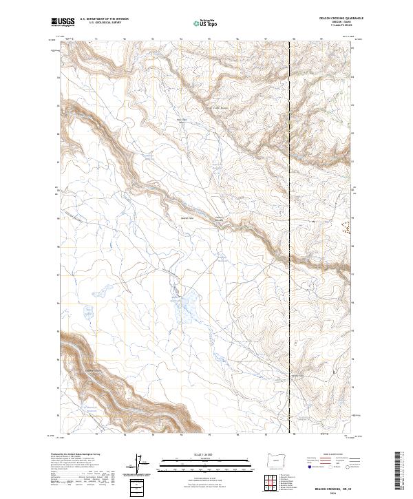 US Topo 7.5-minute map for Deacon Crossing ORID
