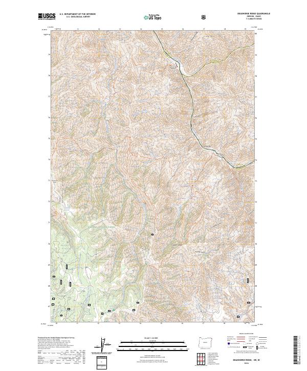 US Topo 7.5-minute map for Deadhorse Ridge ORID